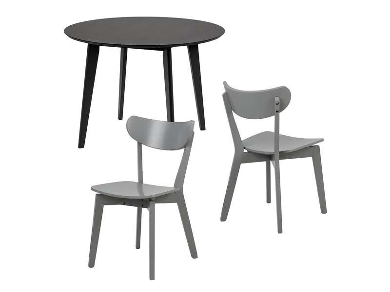 HARLAN Stół okrągły FI105 i 2 krzesła